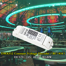 BC-834 LED DMX512 4CH constante descodificador de tensión regulador RGBW 12V 24V led de conductor 3-digital-pantalla muestra salida CV PWMX4 2024 - compra barato