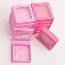 100pcs Wholesale False Eyelashes Packaging Box customized logo Fake 3d Mink lashes Box Faux Cils strip Pink case empty container 2024 - buy cheap