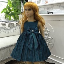New Flower Girls Dresses Children Sleeveless Drapes Wedding Party Dresses with Bow Band Kids Fashion Ball Gown Vestido 2024 - buy cheap
