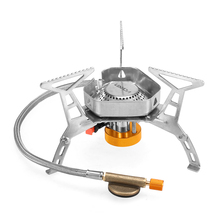 Lixada Windproof Gas Stove Foldable Camping Gas Stove Portable Piezo Ignition Gas Stove for Outdoor Camping Tourist Cooking 2024 - buy cheap