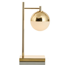 Pós-moderna criativo bola de vidro ouro candeeiro de mesa candeeiro de mesa de cabeceira quarto estudo Nordic quarto modelo macio clássico candeeiro de mesa 2024 - compre barato