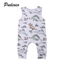 Macacão de dinossauro para bebês, roupa de verão de algodão fofo para meninos e meninas recém-nascidos, 2019 2024 - compre barato