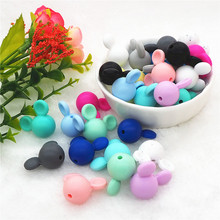 Chengkai 100pcs Silicone Teether Beads DIY Baby Animal Mouse Teething Montessori Sensory Toy Pacifier Jewelry Making Bead 2024 - buy cheap