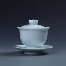 Teaset chino elegante taza de té WAN 120ml, taza de té tradicional de cerámica con platillo Zisha Kung Fu, envío directo 2024 - compra barato