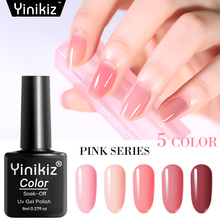 Yinikiz 8ml UV Nail Gel Polish Pink Colors UV&LED Nail Art Manicure Gel Varnish Top Base Coat Primer Gel Nail Lacquer 2024 - buy cheap