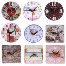 Vintage Large Wooden Round Square Wall Clock Shabby Chic Rustic Kitchen Home Antique Living Room Decorations 2024 - buy cheap