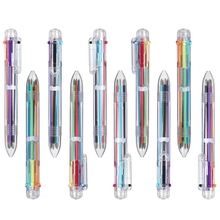 Bolígrafo retráctil Multicolor 6 en 1 para estudiantes y niños, suministros escolares de oficina, 6 colores, 0,7 Mm, 22 paquetes 2024 - compra barato