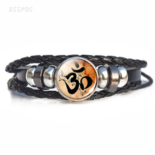 7 chakra Yoga Weave Bracelets OM Meditate Yoga Meditation Yogi Mandala Braided Rope Leather Bracelet Women Men Gift 2024 - buy cheap