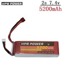 High Power7.4V 5200mAh 25C Battery for RC Car Airplanes Spare Parts 2s lipo Battery for RC Quadrocopter 7.4v Battery HPB 2024 - buy cheap