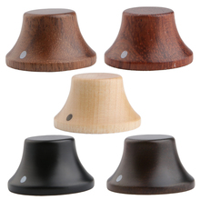 KAISH  Wood Knobs LP/Strat Style Bell Knobs Guitar Bass Top Hat Wood Knob with Indicator Dot 5 Different Wood 2024 - buy cheap