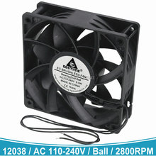 10 PCS lot 120mm x 38mm EC Brushless Cooling Fan AC 110V 115V 120V 220V 240V 12cm Dual Ball Bearing 2024 - buy cheap