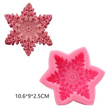 Moldes de silicone em forma de flocos de nece, molde de silicone 3d para decoração de chocolate, açúcar, artesanato, 1 peça 2024 - compre barato