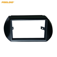 Feeldo-moldura do painel de áudio do carro, moldura para citroen nemo, peugeot bipper, fiat fiorino/qubo, estéreo, 2din, guarnição de montagem do painel 2024 - compre barato