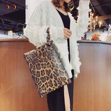 Women Leopard Print Day Clutch PU Leather Zipper women envelope bag clutch evening bag female Handbag carteras y bolsos de mujer 2024 - buy cheap