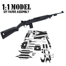 1:1 M1 Lengthen Toy Gun Model Paper Assembled Educational Toy Building Construction Toys Card Model Building Sets 2024 - buy cheap