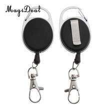 2pcs Black Retractable Keychain Carabiner Badge Reels 60cm Pull Wire with Key Ring Clip Nylon Wire Climbing Accessories 2024 - buy cheap