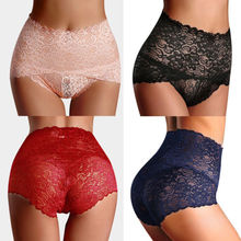 Hot Women Sexy Lace Floral Crochet Panties Lingerie High Waist Cotton Brief Panties Thong High Waist Knicker Underwear Sleepwear 2024 - buy cheap