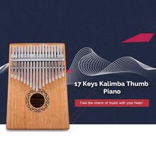 17 Key Finger Kalimba Mbira Sanza Thumb Piano Pocket Supporting Bag Gecko Keyboard Marimba Wood Musical Instrument Children Toys 2024 - buy cheap