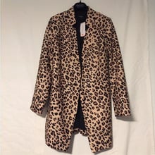 New Winter Coat Women Ladies Leopard Print Coats Casual Long Sleeve Suit Slim Top Jacket Outwear Formal 2024 - buy cheap