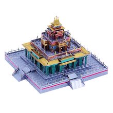 Microworld-rompecabezas de Metal 3D de Arquitectura del templo budista tibetano, Kits de modelos de ensamblaje, juguetes cortados con láser J042 2024 - compra barato