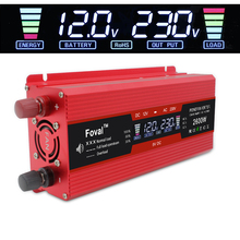 6000W Peak 6000Watt DC 12V/24V to AC 220V 230V 240V Auto Inverter LCD Display Power Inverter EU/ Universal Outlet with Cigarette 2024 - buy cheap