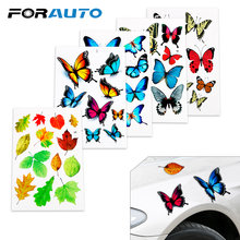 FORAUTO Car Stickers Cartoon Reflective Funny Lovely Butterfly Leaves Scratch Cover Motorcycle Car Auto Decals Car-Styling 2024 - buy cheap