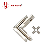 Lote de 20 unids/lote de accesorios de perfil de aluminio de la UE, tipo de ranura en forma de L, 90 grados, soporte de conector de esquina interior con tornillo M4 2024 - compra barato