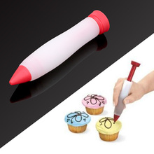 Caneta de escrita de silicone para comida, ferramenta de decoração de bolo com xarope, creme, confeitaria, biscoito, bicos de confeiteiro 2024 - compre barato
