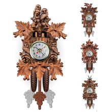Reloj de pared de estilo retro decorativo para el hogar, reloj colgante de madera de cuco, reloj de péndulo para sala de estar, reloj de arte artesanal para casa nueva (br 2024 - compra barato