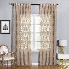 NAPEARL European Retro Style Floral Transparent Curtains for Living Room Window Decoration Floral Drapes Sheer Textiles Fabrics 2024 - buy cheap