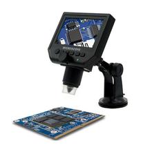 Microscópio cimva portátil 600x hd 3 ccd pixel 4.3 com tela oled lcd microscópio digital 2024 - compre barato