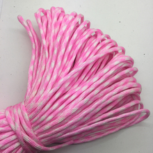 10yards/Lot Mix color Paracord Bracelets Rope 7 Strand Parachute Cord CAMPING HiKING White+Pink 2024 - buy cheap