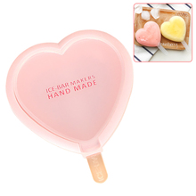 Ice Cream Mold Silicone With Lid Cute Heart-Shaped Ice Cube DIY Popsicle Mold Ice Cream Popsicle Making Molds 2024 - buy cheap