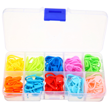 120 pcs Plastic Stitching Knitting Markers Mixed Color Crochet Locking Stitch Needle Clip Markers Holder with Transparent Box 2024 - buy cheap