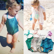 PUDCOCO Fashion Kids Baby Girl Mermaid Beach Swimwuit Summer Hot Scale Swimming Bathing Suit Child Girls Bodysuit Clothes 1-7T 2024 - buy cheap