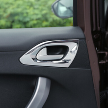 My Good-manija de puerta interior cromada para coche, cubierta de tazón de puerta, pegatina, estilo de coche para Peugeot 2008, 2014-2017, accesorios para automóviles 2024 - compra barato