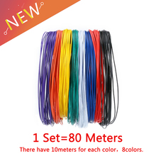 1 conjunto de cabo isolado de pvc, 80 metros, 24awg, 1.4mm, cabo eletrônico, para conexão diy 2024 - compre barato