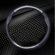 Carbon Fiber Steering Wheel Cover Leather Carbon Fiber Cover 2024 - buy cheap