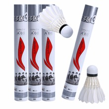 Badminton bolas de badminton, 15pçs, duráveis, a60e, penas de ganso, com tubo, esportes ao ar livre 2024 - compre barato