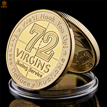 US Navy Marine Corps USMC Rare 72 Virgins Dating Service Gold Military Token Challenge Collectibles Coin Original Badge Gifts 2024 - buy cheap