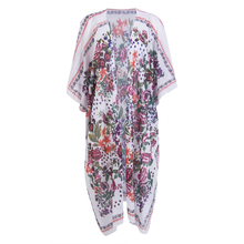 Vintage Women Floral Printed Loose Long Sleeve Shawl Kimono Cardigan Chiffon Ladies Shirt Blouse Plus Size 3XL 2018 2024 - buy cheap