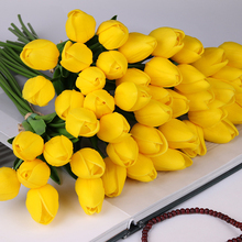 10 pçs beleza real toque flores látex tulipas flor artificial bouquet falso flor nupcial buquê decorar flores para o casamento 2024 - compre barato