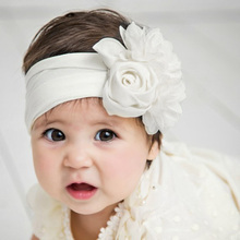 Tiara fofa floral com 6 cores para bebês, rosa, acessórios de cabelo, elástico, princesa, faixas de cabelo para bebês recém-nascidos, turbantes 2024 - compre barato