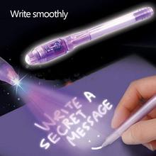 Magic  Light Combo Stationery Invisible Ink Pen Popular LED Detector Children Kids Secret Message 2 in 1 Magic Invisible Ink Pen 2024 - buy cheap