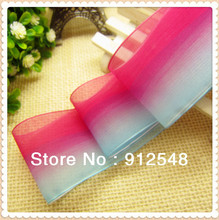 free shipping 1-1/2'' (38mm) Fade Color Gradually Organza Sheer Ribbon Wedding Party Favor Decoration Craft,9831 2024 - buy cheap