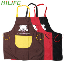 HILIFE For Baking Home Kitchen Chef Restaurant Waiter Apron Cartoon Bear Microfiber Aprons Cooking Apron With Pockets 2024 - buy cheap