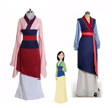 Movie Hua Mulan Dress Blue /red Dress Princess Dress girl/women kids adult Cosplay Costume Custom Made Halloween stage costume 2024 - buy cheap