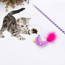 Pet Kitten Cat Feather Toy Catmint Bird Cat Teaser With Bells Funny Feather Toys Teaser Bird Interactive Training Cats 2024 - buy cheap