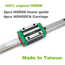 100% оригинальный HIWIN 2 шт. HGR20 650 мм 700 мм 750 мм 800 мм 850 мм 900 мм 1000 мм линейная направляющая + 4 шт. HGH20CA HIWIN каретка 2024 - купить недорого