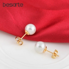 6Pair Lot Women Pearls Stud Earrings D'oreille Perles Orecchini Perle Oorbellen Aretes Perlas Brinco Perolas Earings Gold E2899 2024 - buy cheap